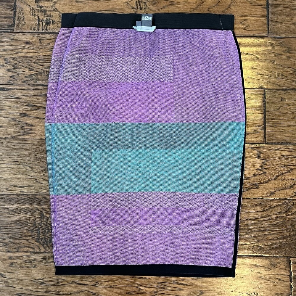 Per Se Colorblock Pencil Skirt Fits Size Small Altered from M Wiggle Straight - Picture 12 of 12